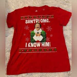 Adults red Christmas elf shirt (X2)